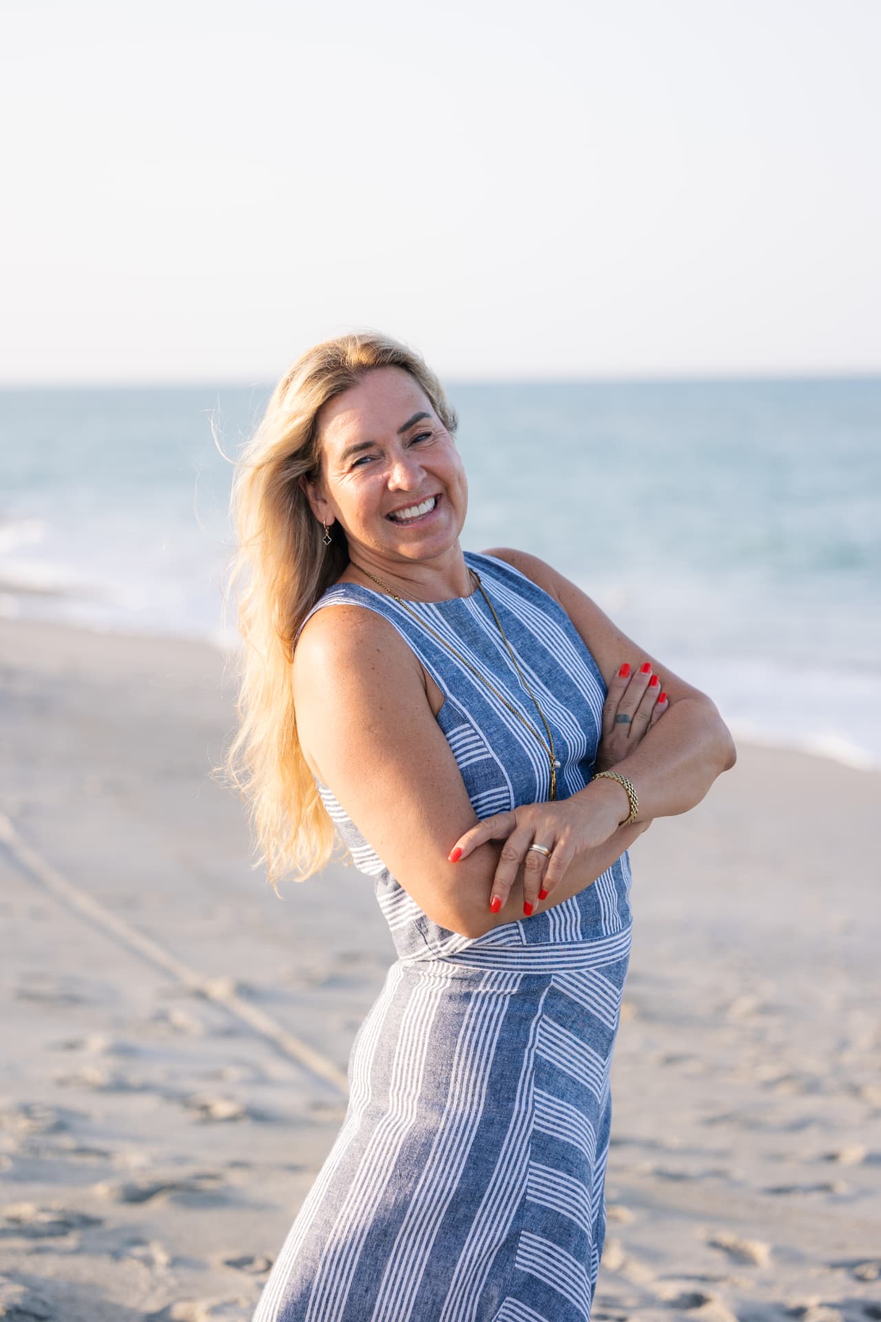 Roberta O'Banion on the Florida coast